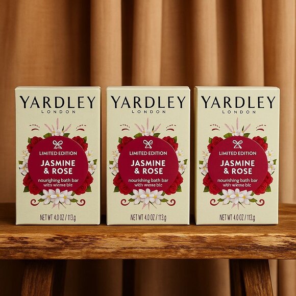 3 Yardley® London JASMINE & ROSE Soap LIMITED EDITION 4.0 oz w / Citrus Oils - Picture 10 of 10